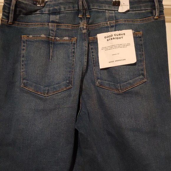 Good American Good Curve Straight sculpting Denim Jeans Size 15 - Picture 6 of 13